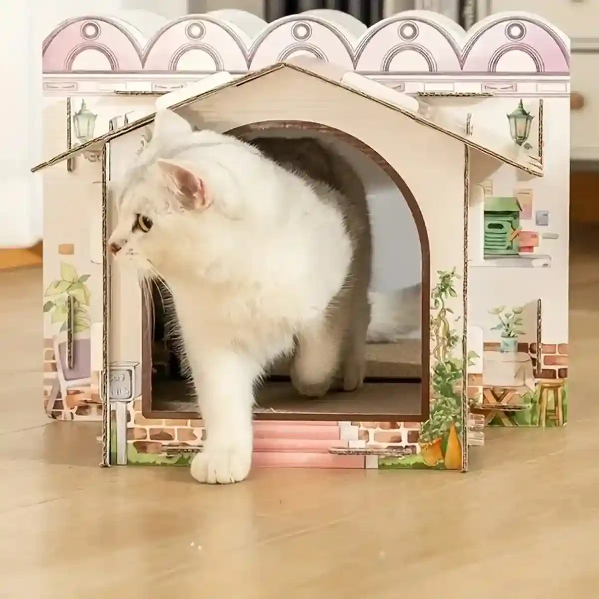 Cardboard Cat Scratch House with Roof Cat Scratch Board Sofa