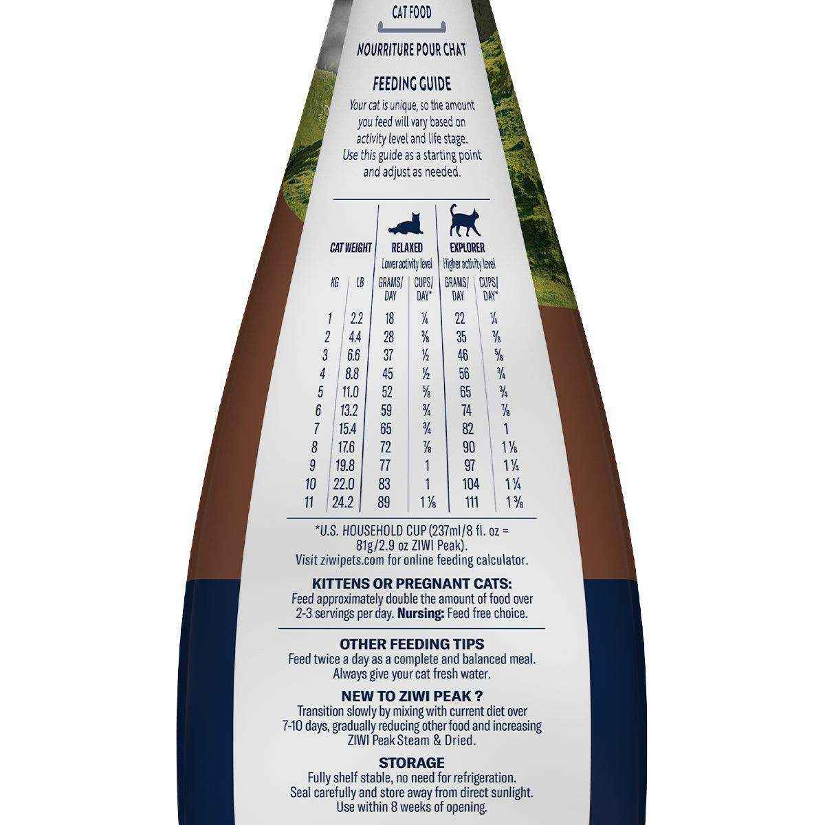 Ziwi Peak Steam Dried Cat Food Beef with Southern Blue Whiting