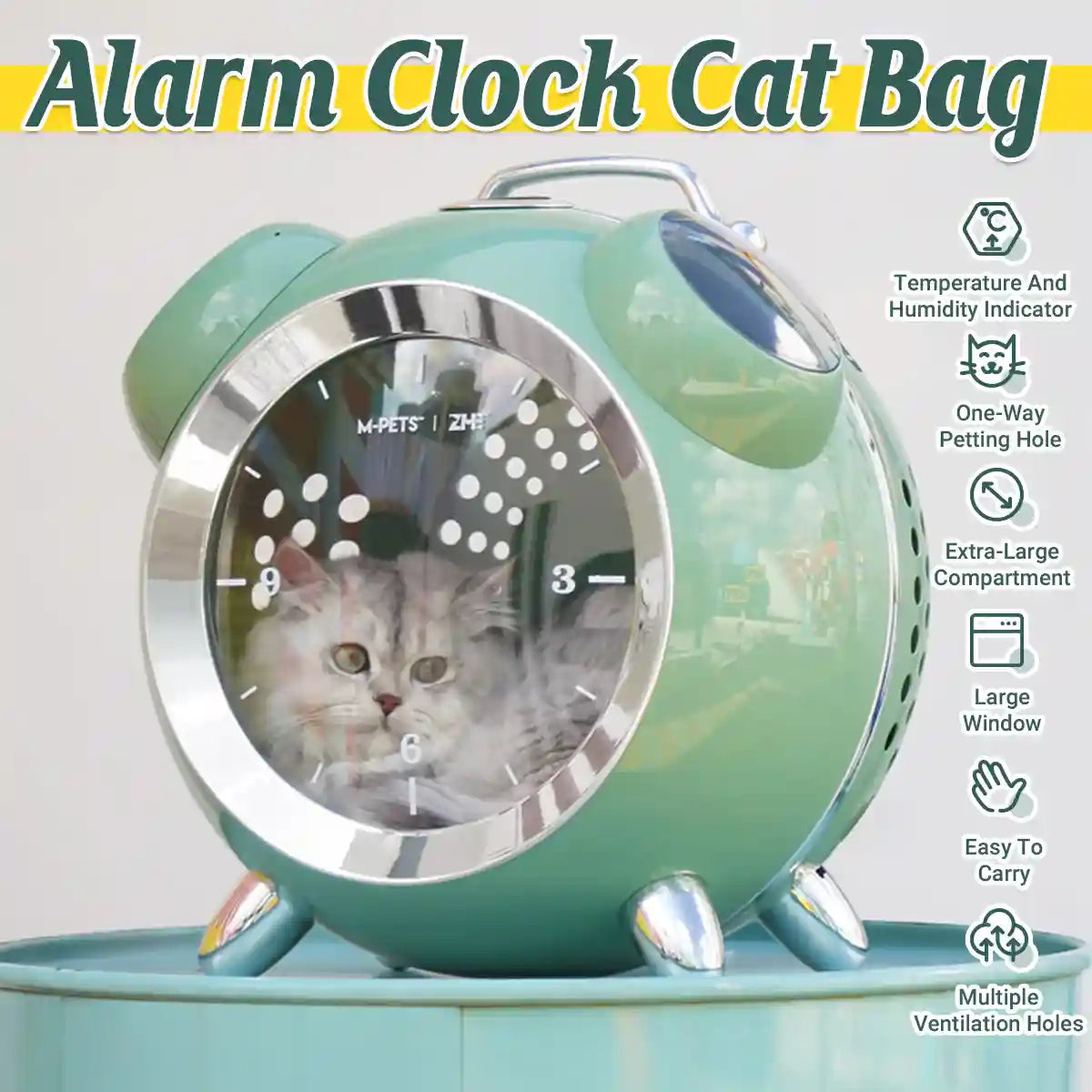 Alarm Clock Cat Bag