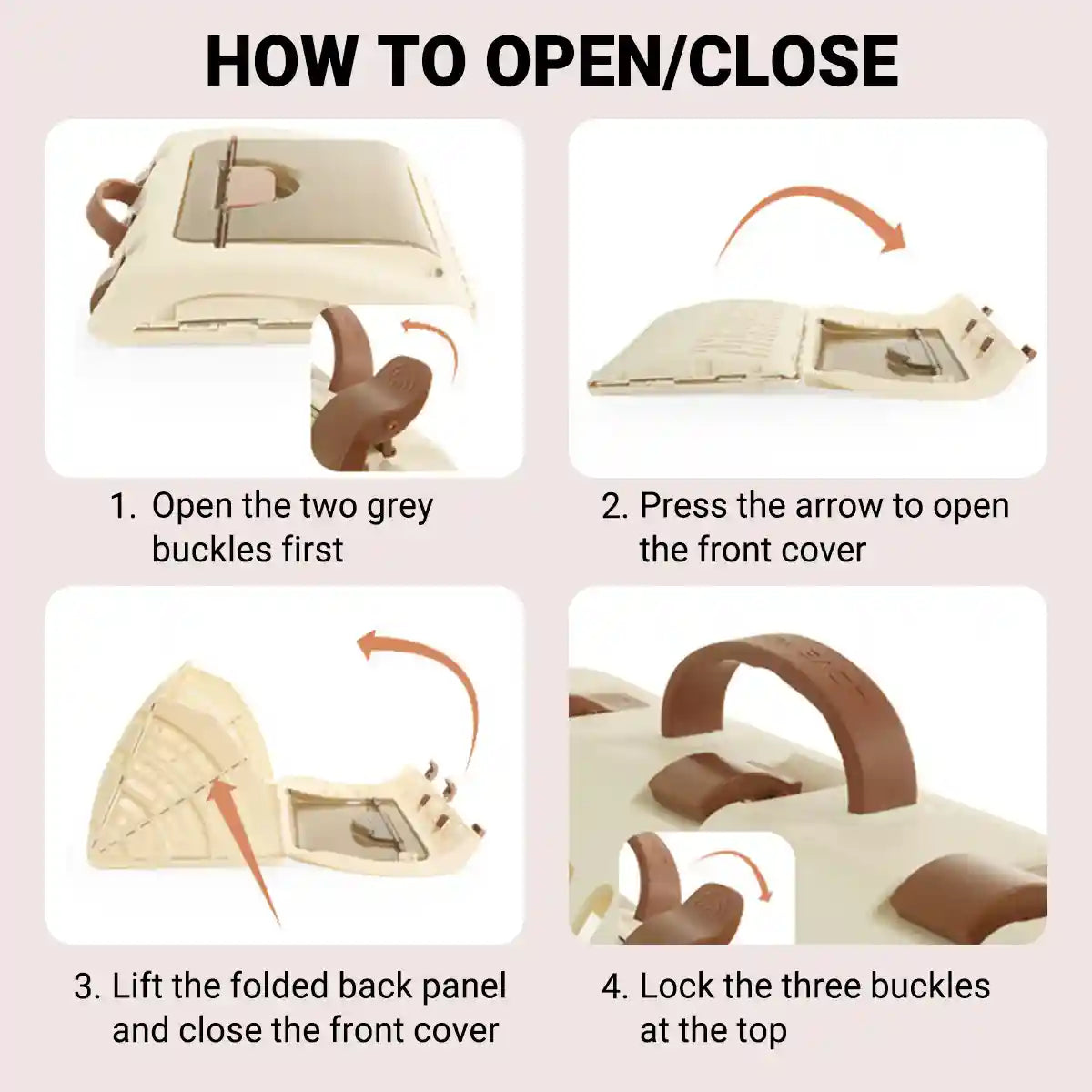 Portable Foldable Cat Carrier Cage Ventilated Travel Crate with Handle