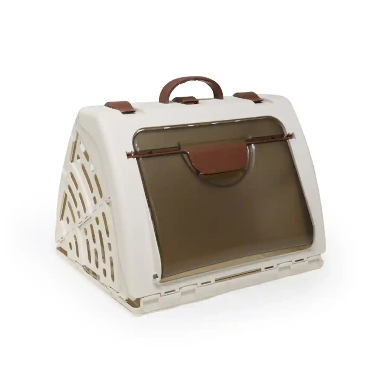 Portable Foldable Cat Carrier Cage Ventilated Travel Crate with Handle