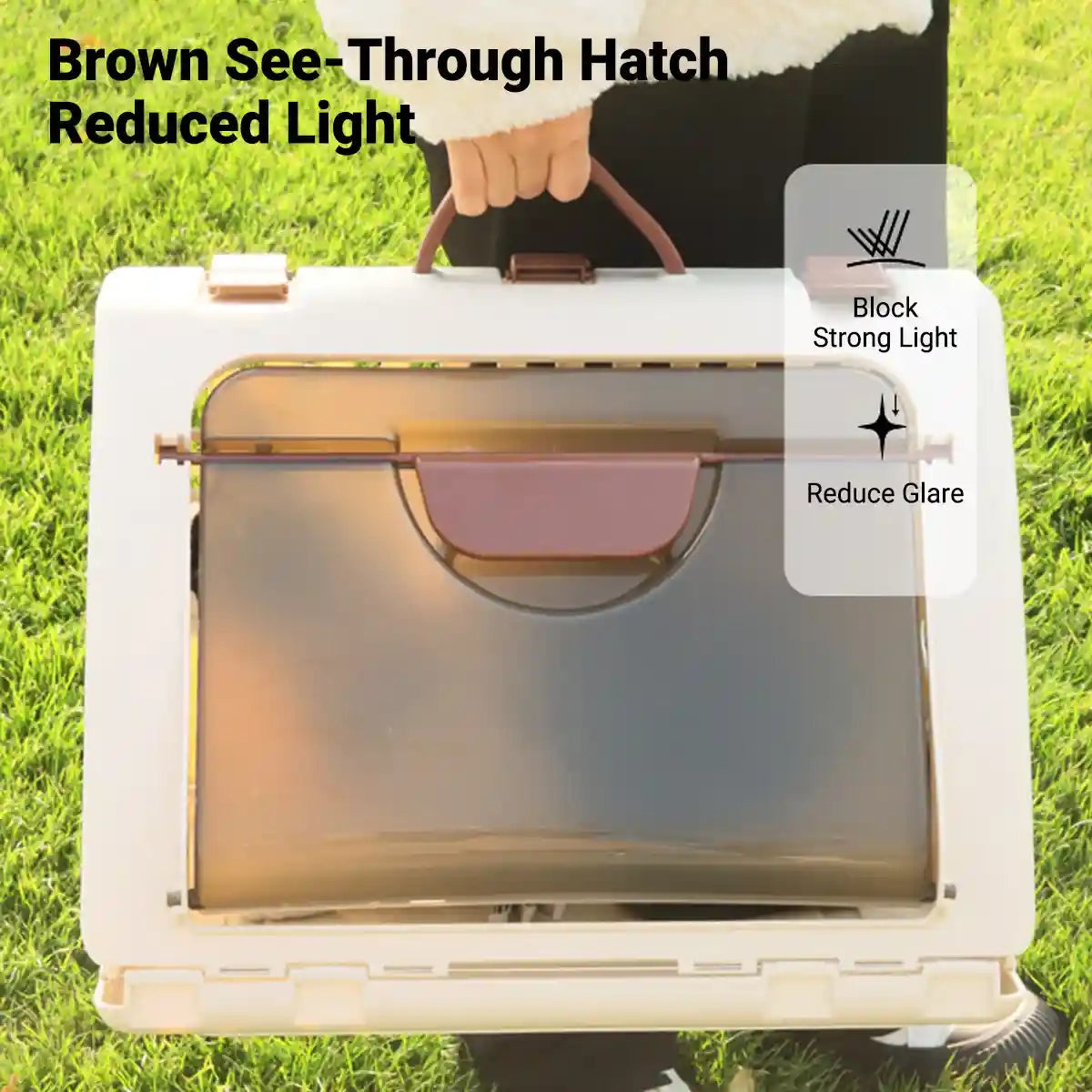 Portable Foldable Cat Carrier Cage Ventilated Travel Crate with Handle