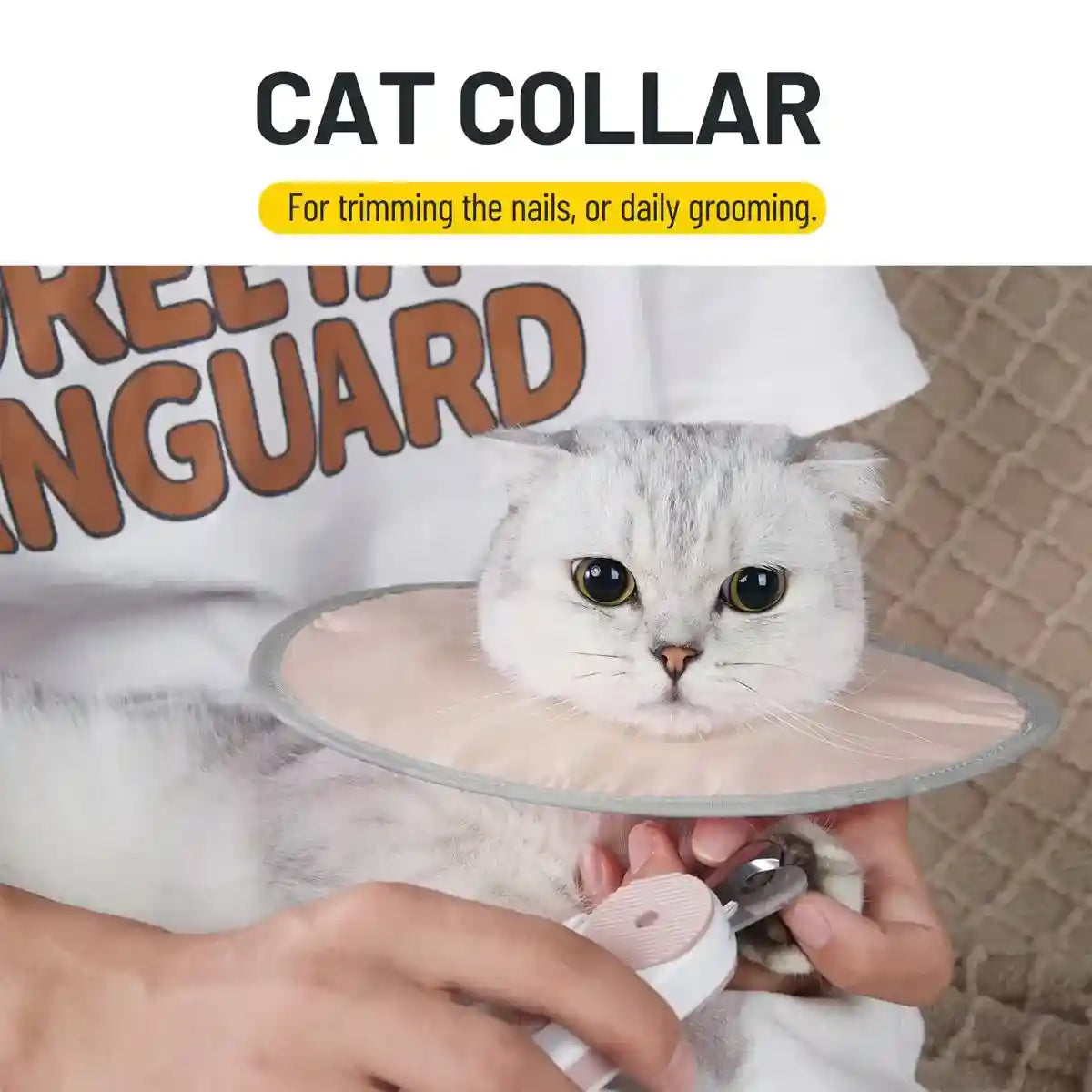 Adjustable Cat Recovery Collar for Grooming and Licking Prevention