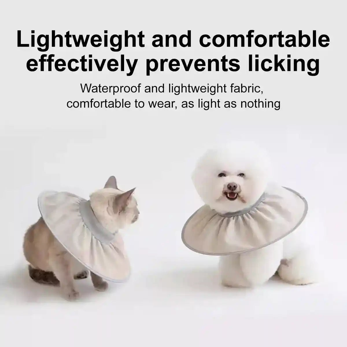 Adjustable Cat Recovery Collar for Grooming and Licking Prevention