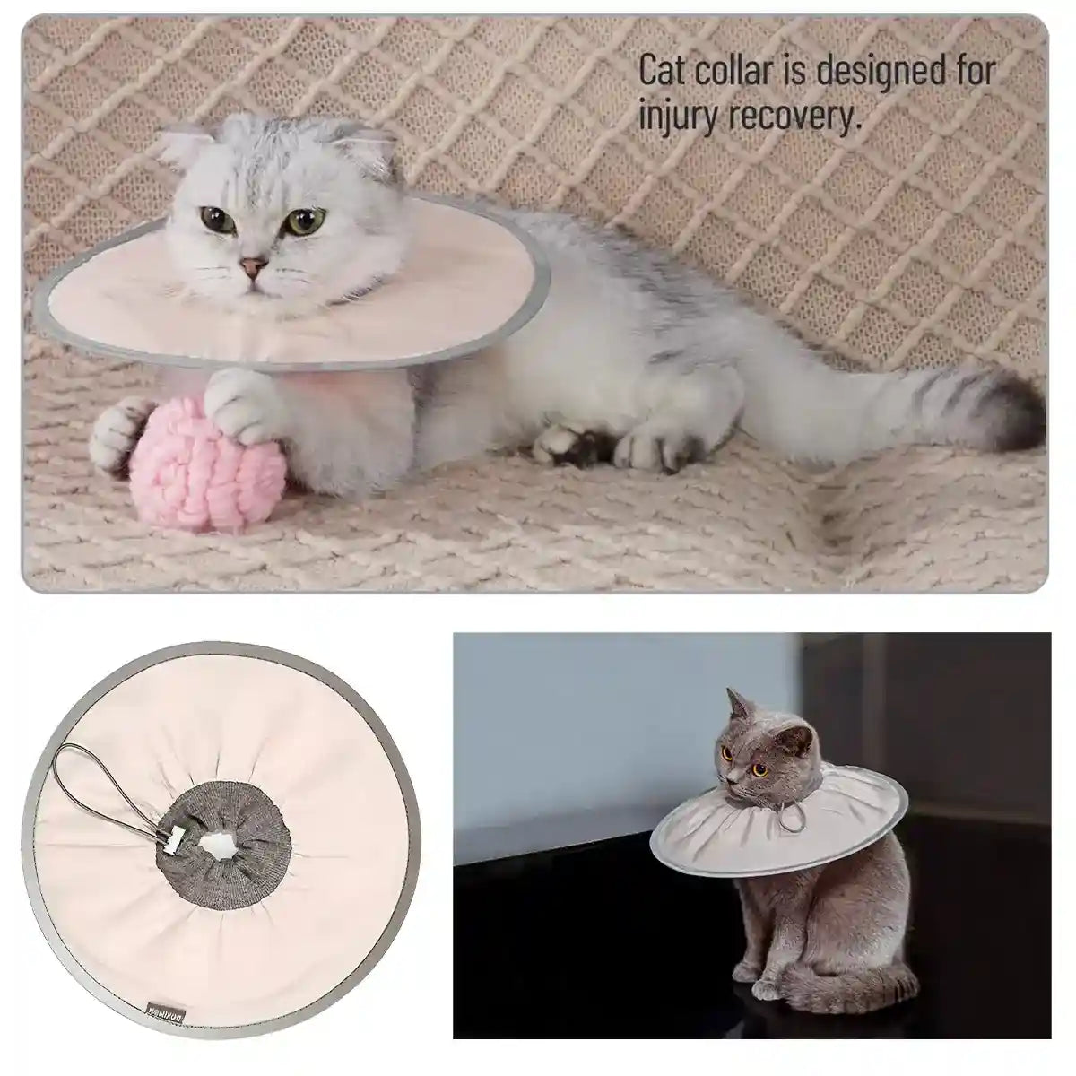Adjustable Cat Recovery Collar for Grooming and Licking Prevention