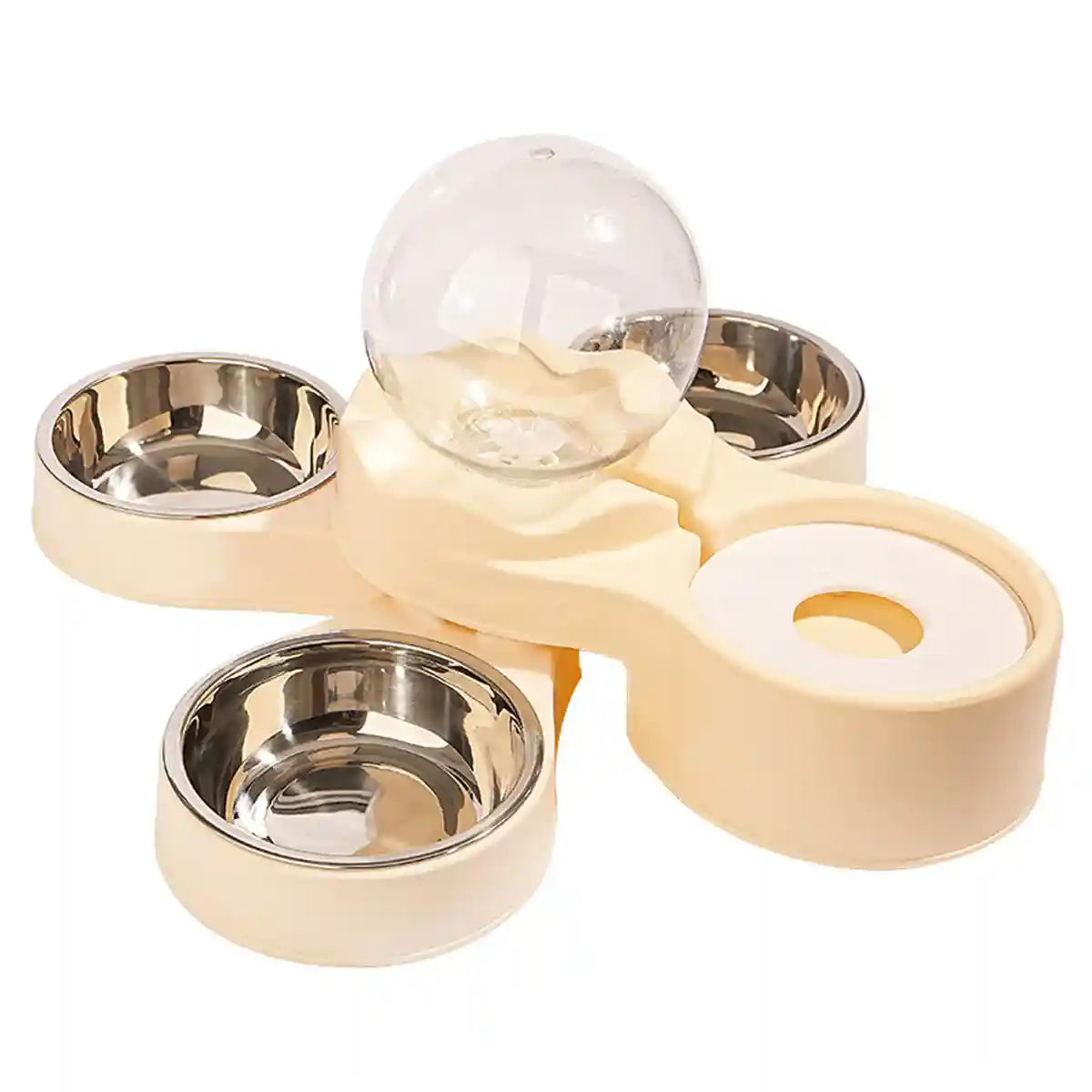 Automatic Cat Feeder With Water Dispenser & Stainless Steel Bowls