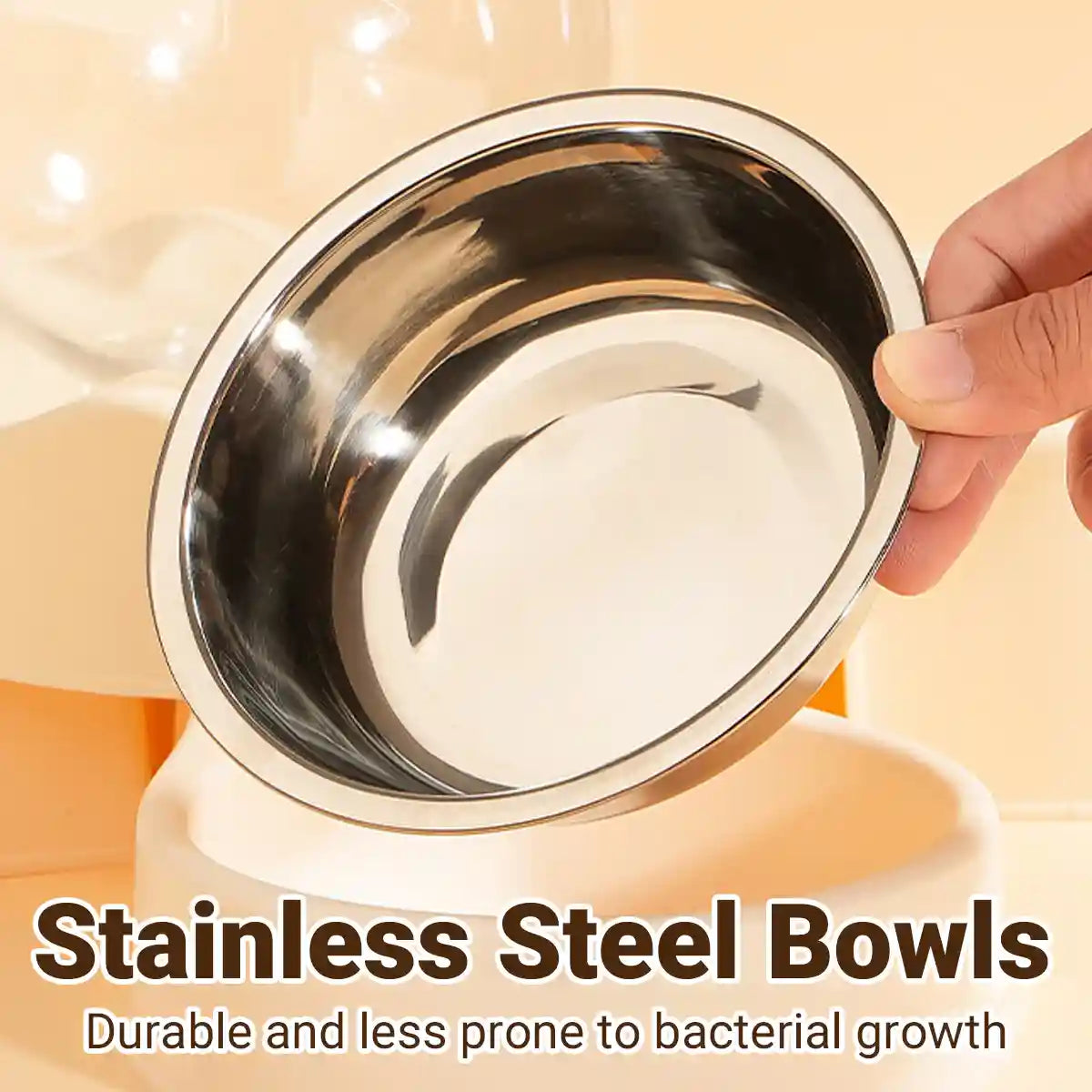 Automatic Cat Feeder With Water Dispenser & Stainless Steel Bowls