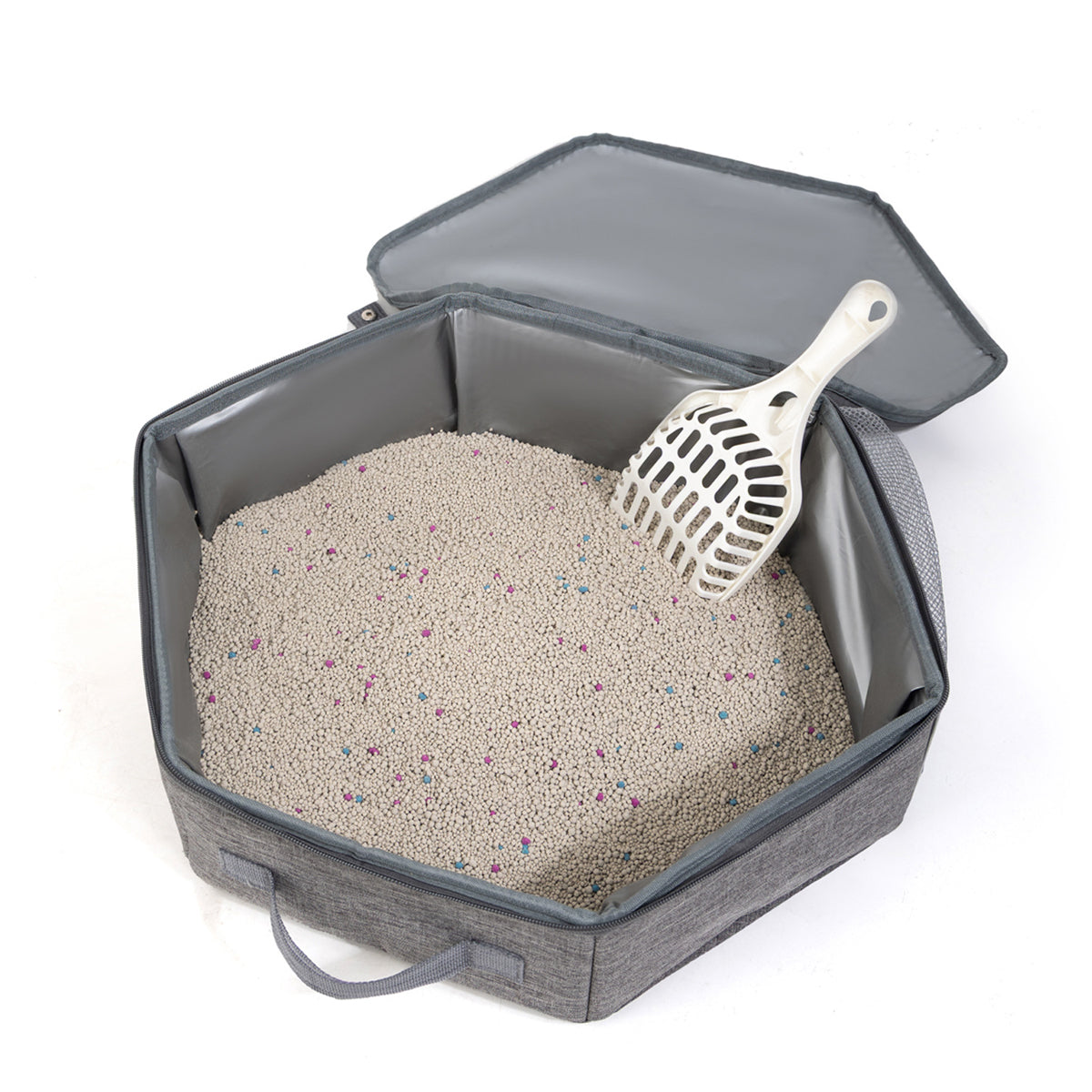 Foldable Portable Pet Litter Box Lightweight Collapsible for Travel Outdoor Use