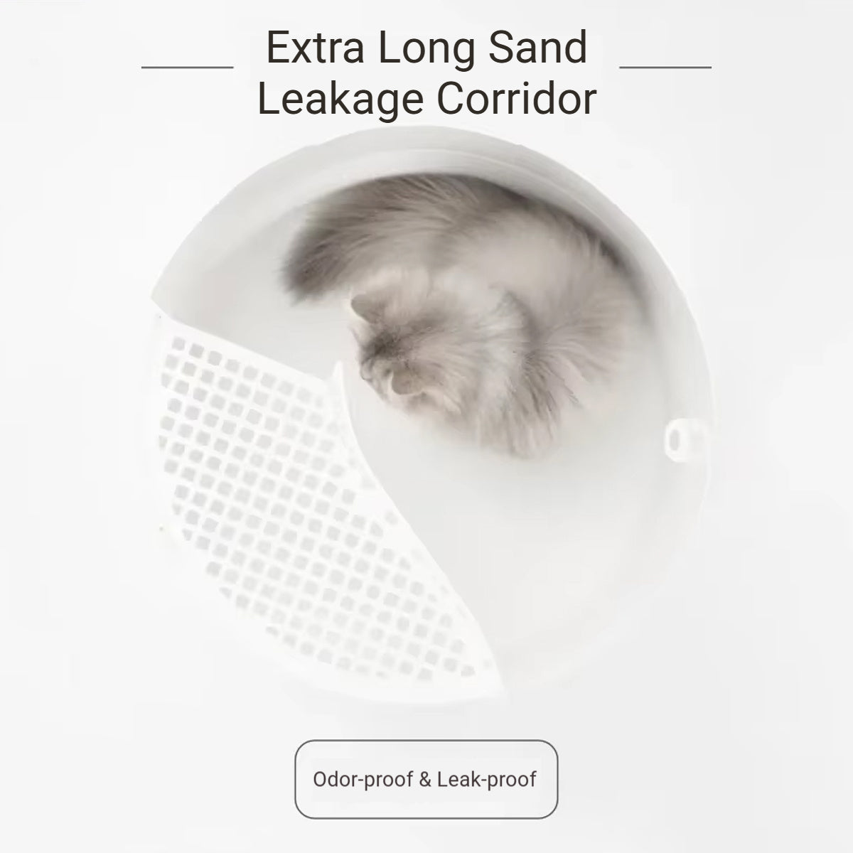 PIDAN Semi-Enclosed Cat Litter Box