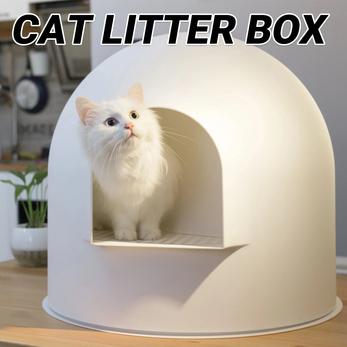 PIDAN Semi-Enclosed Cat Litter Box