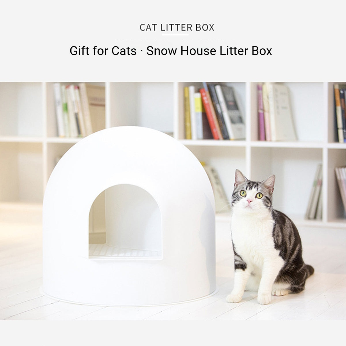 PIDAN Semi-Enclosed Cat Litter Box