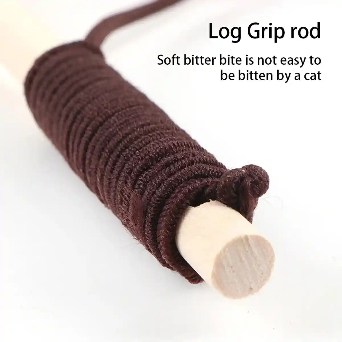 Cat Feather Toy Set with Wooden Wand and Bell