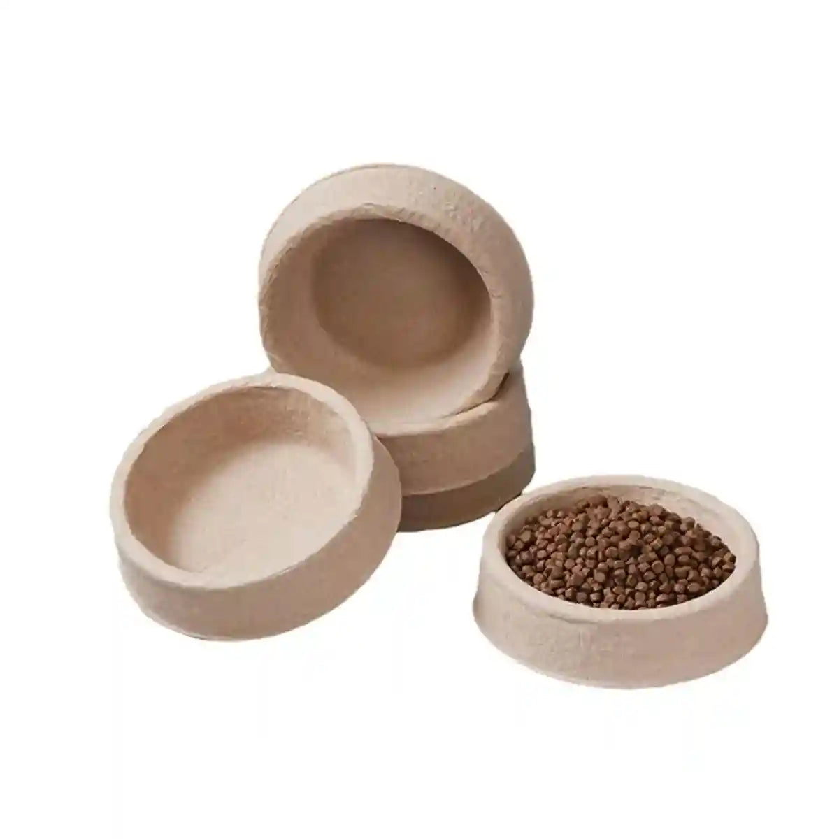 Eco-Friendly Cat Set with Disposable Litter Tray and Feeding Bowls