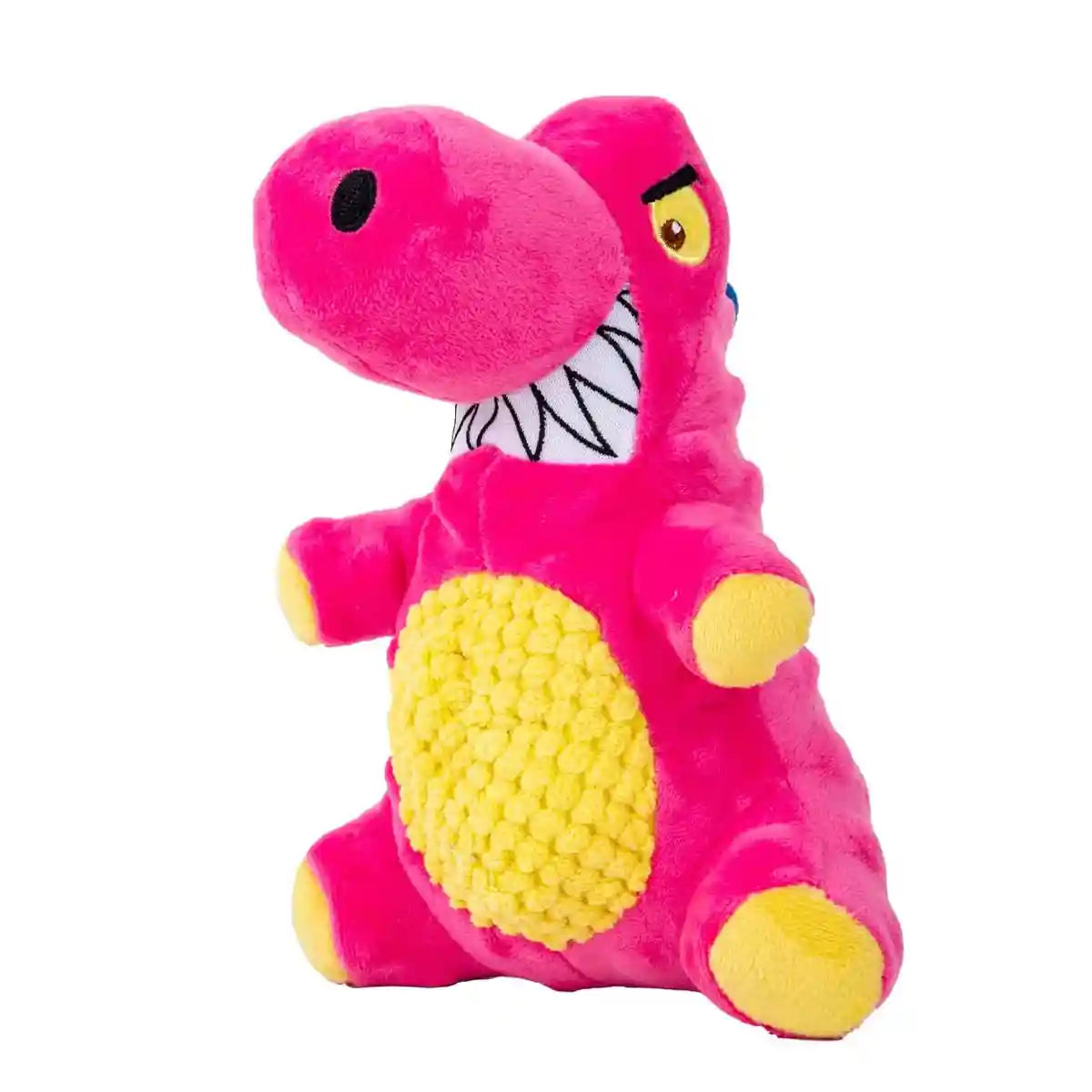 Plush Dinosaur Dog Chew Toy With Squeaker For All Sizes