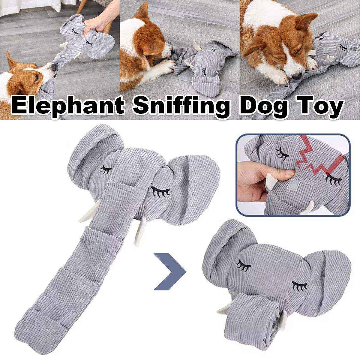 Elephant Snuffle Dog Toy Interactive Nose Work & Chew Training Toy