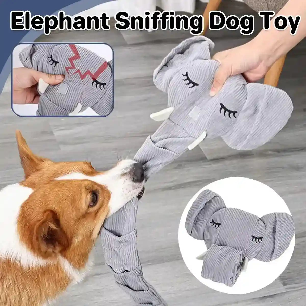 Elephant Snuffle Dog Toy Interactive Nose Work & Chew Training Toy