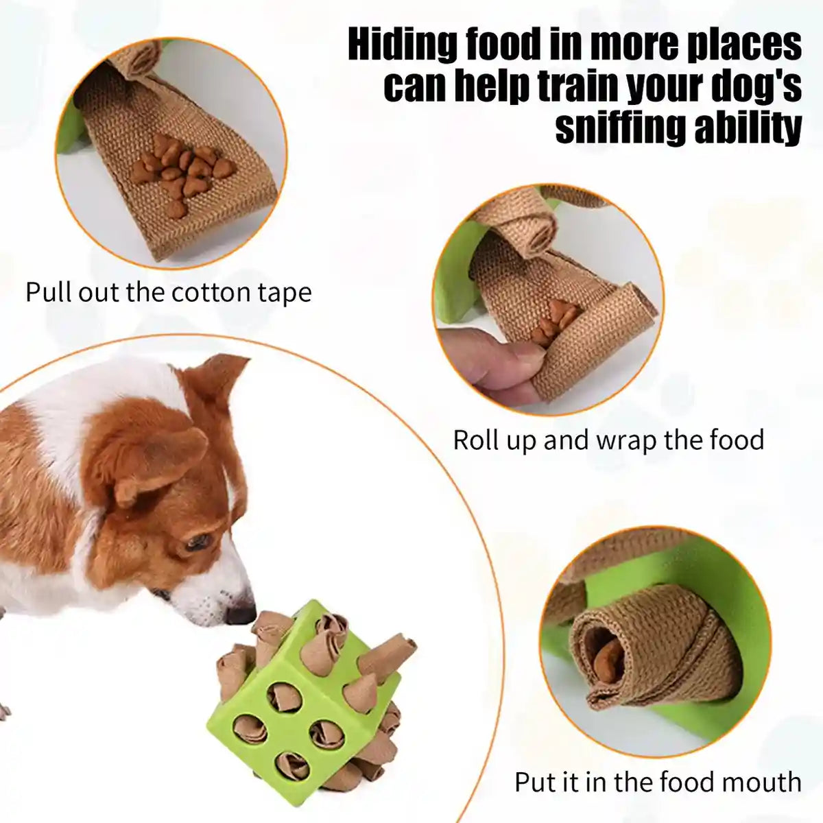 Interactive Dog Puzzle Toy Snuffle Cube