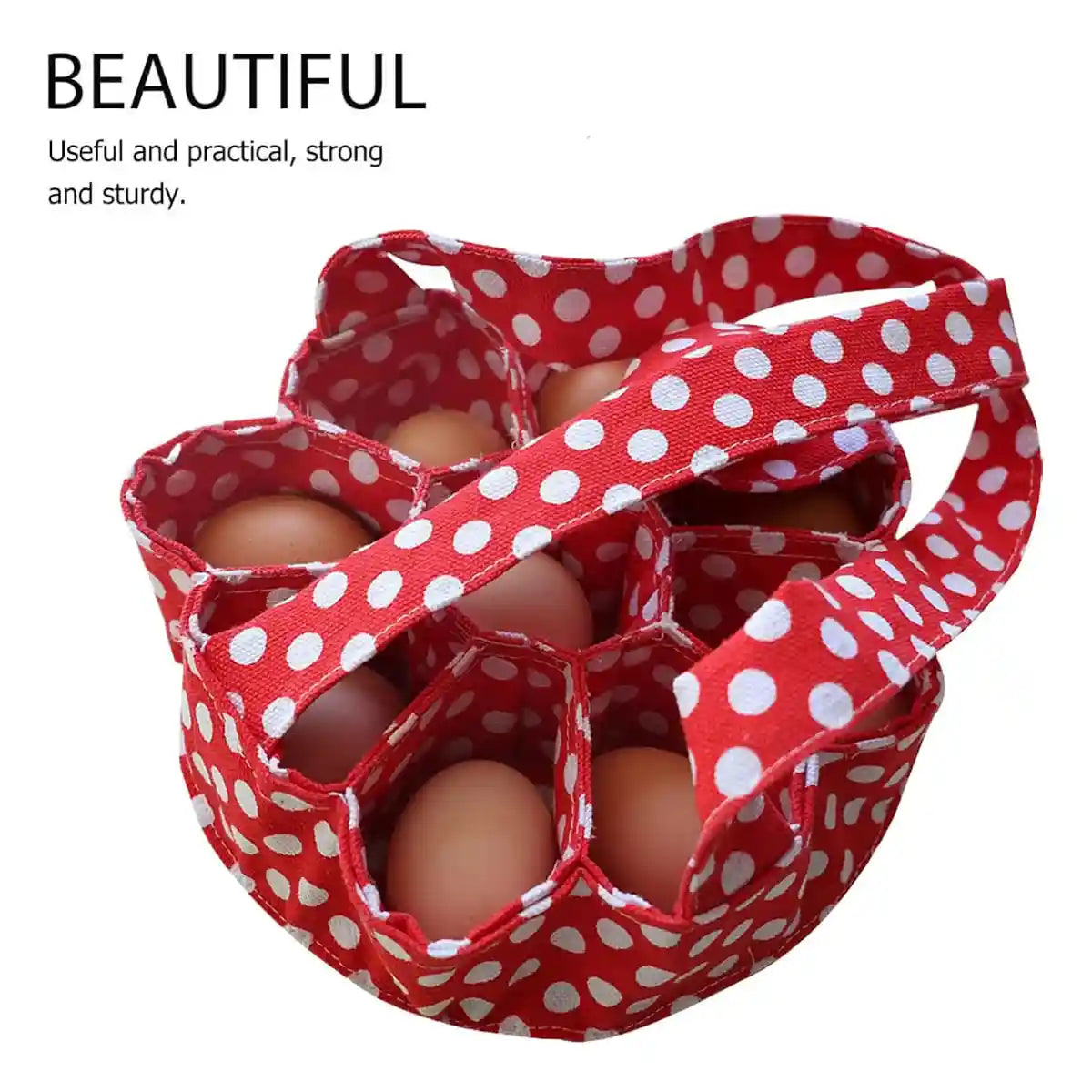 Egg Collecting Basket Durable Fabric Egg Gathering Carrier