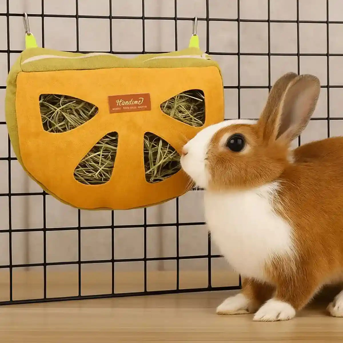 Hanging Hay Bag – Durable Rabbit Hay Feeder with Hooks