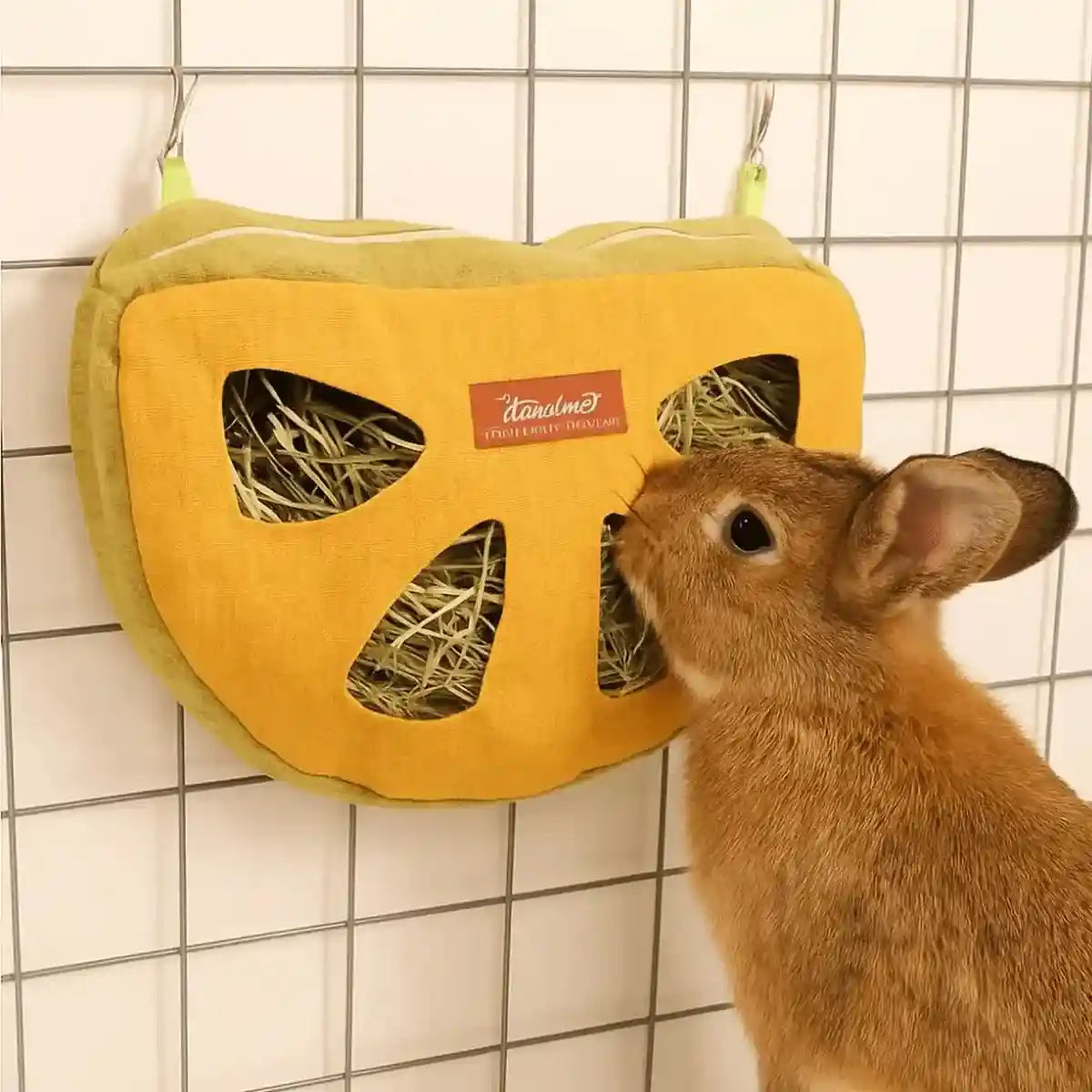 Hanging Hay Bag – Durable Rabbit Hay Feeder with Hooks