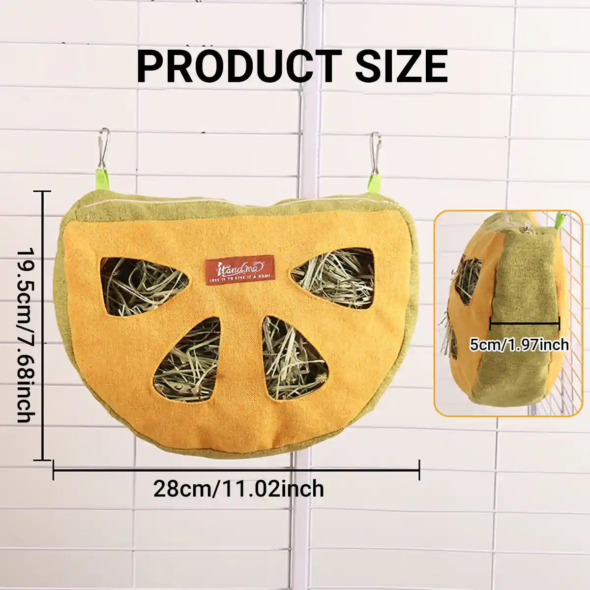 Hanging Hay Bag – Durable Rabbit Hay Feeder with Hooks