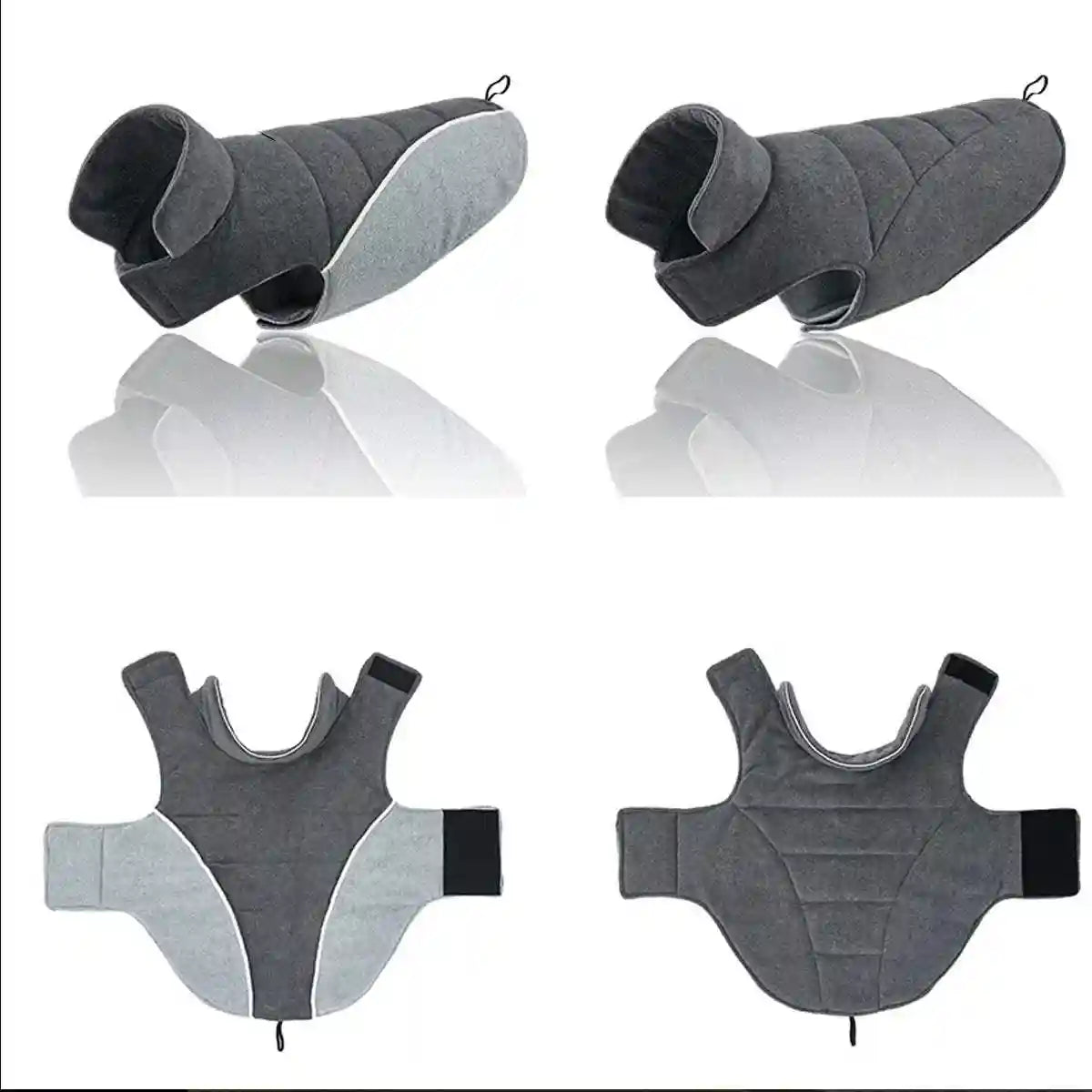 Double-Sided Fleece Dog Jacket for Winter Warmth and Comfort
