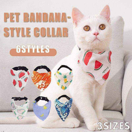 Colorful pet bandana collar for small and medium pets