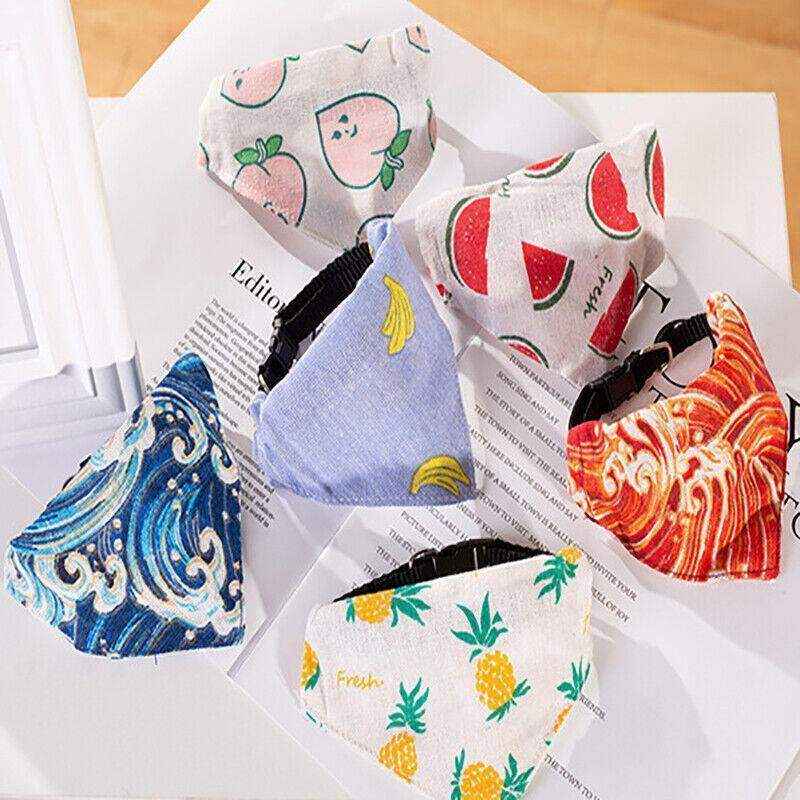 Adjustable Pet Bandana Collar with Personalised Pattern
