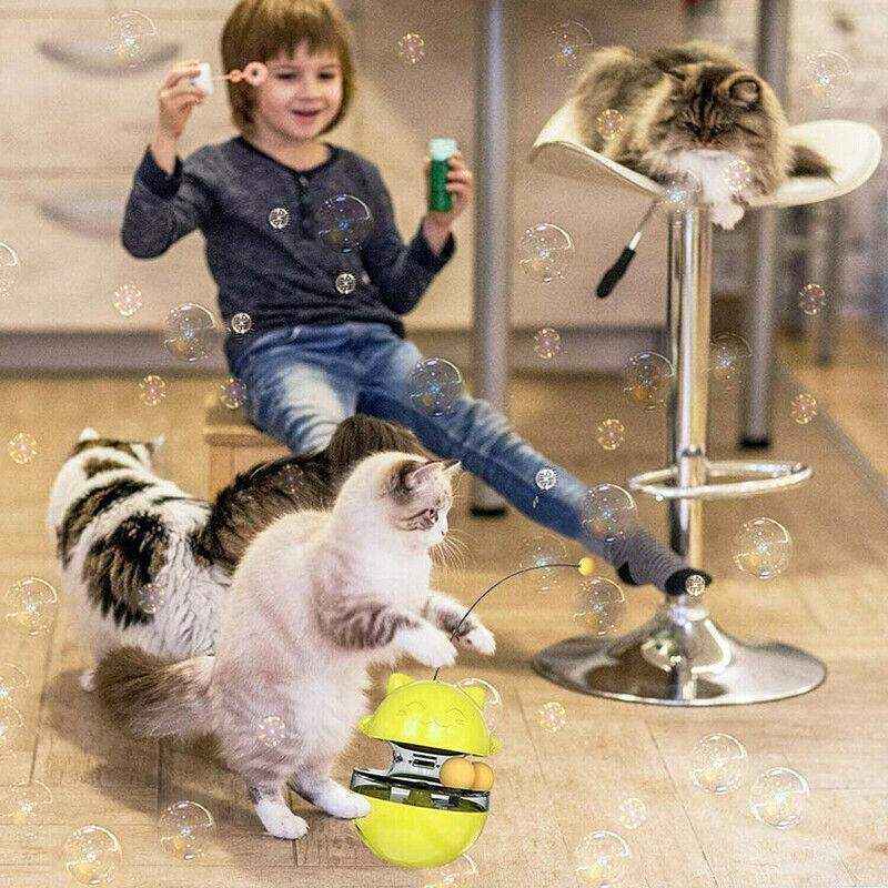 Interactive Cat Treat Ball for Self-Play and Slow Feeding