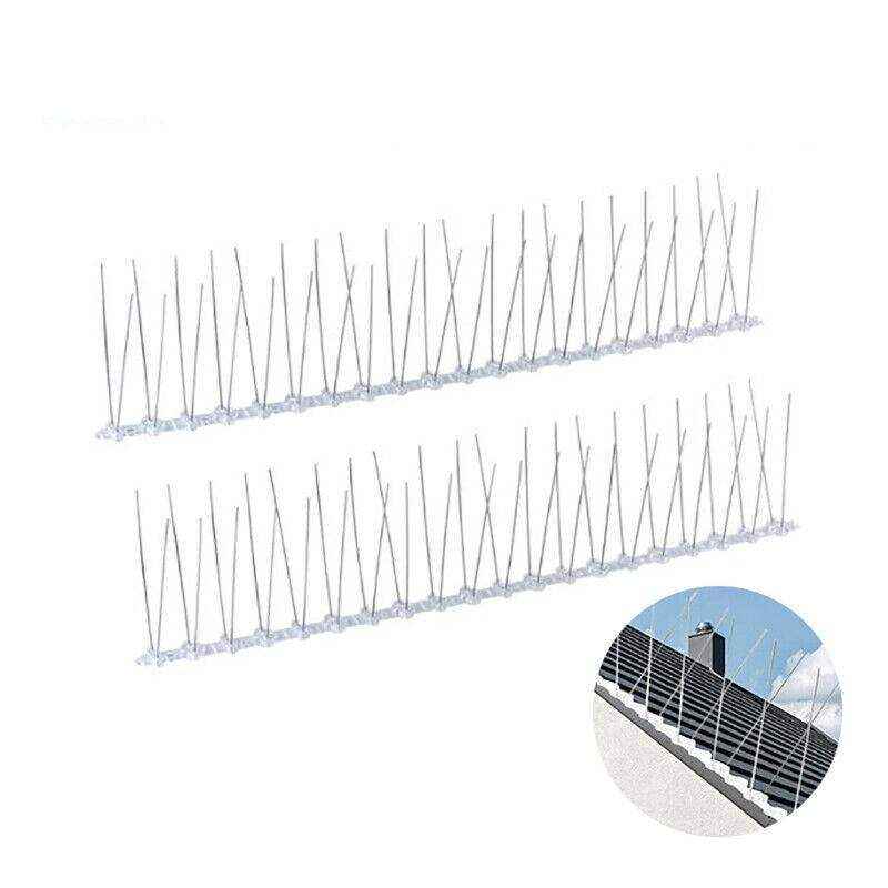 10pcs Stainless Steel Outdoor Bird Deterrent Spikes for Roof & Fence Protection