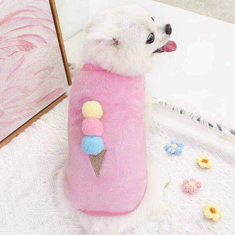 Velvet Dog Jumper Vest Soft Winter Outfit for Stylish Pets