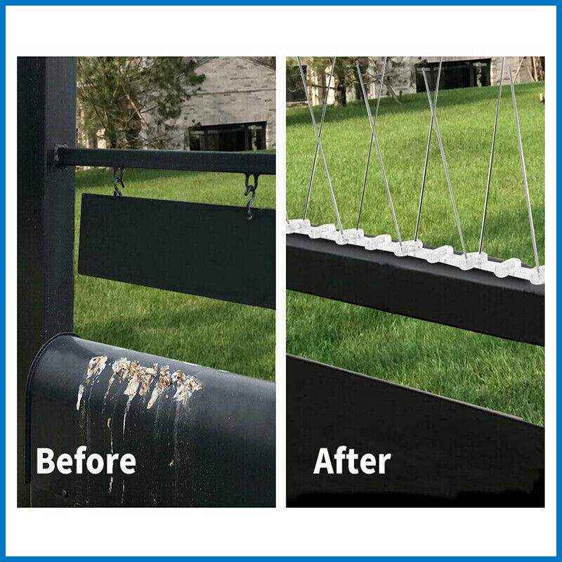 10pcs Stainless Steel Outdoor Bird Deterrent Spikes for Roof & Fence Protection