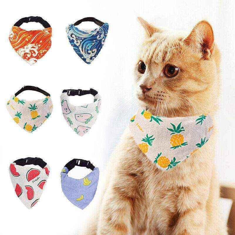 Adjustable Pet Bandana Collar with Personalised Pattern