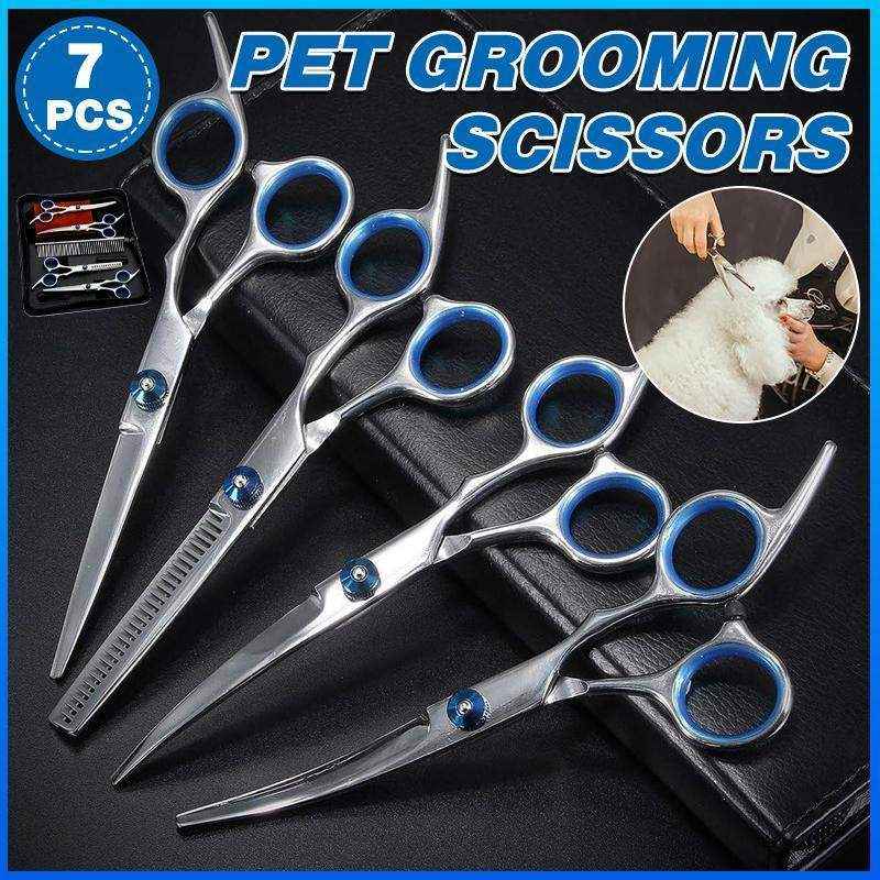 6â Pet Grooming Scissors Set 7pcs