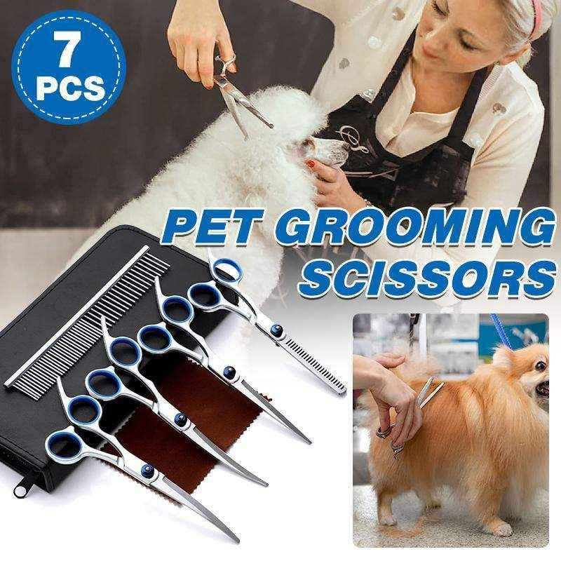 6â Pet Grooming Scissors Set 7pcs