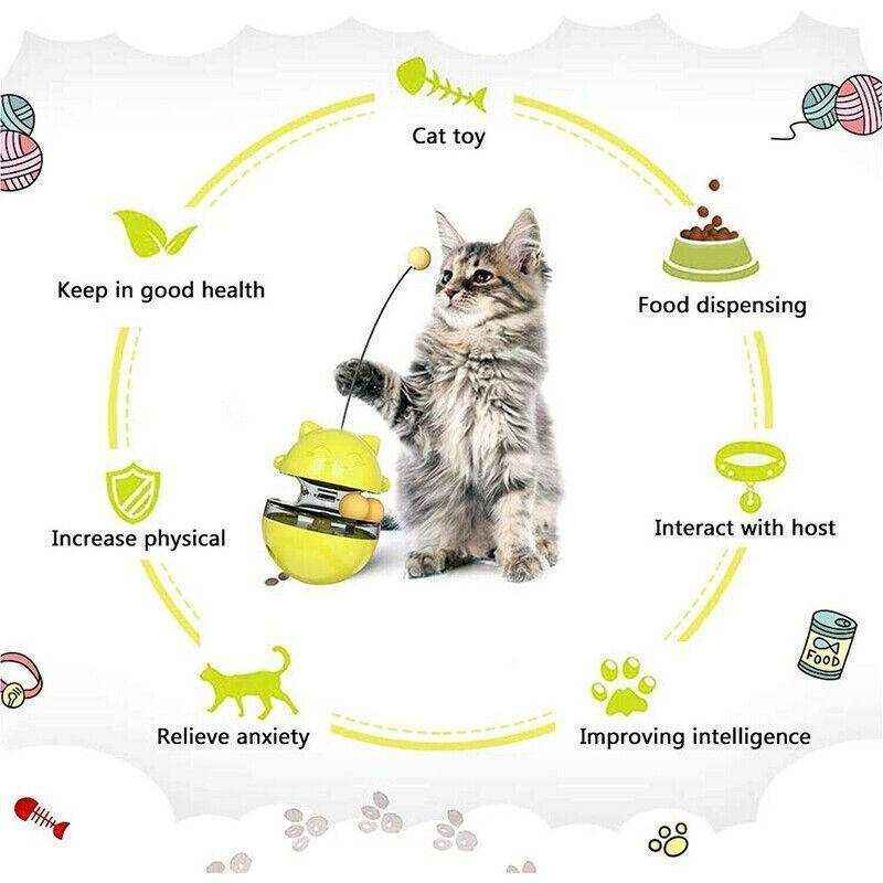 Interactive Cat Treat Ball for Self-Play and Slow Feeding