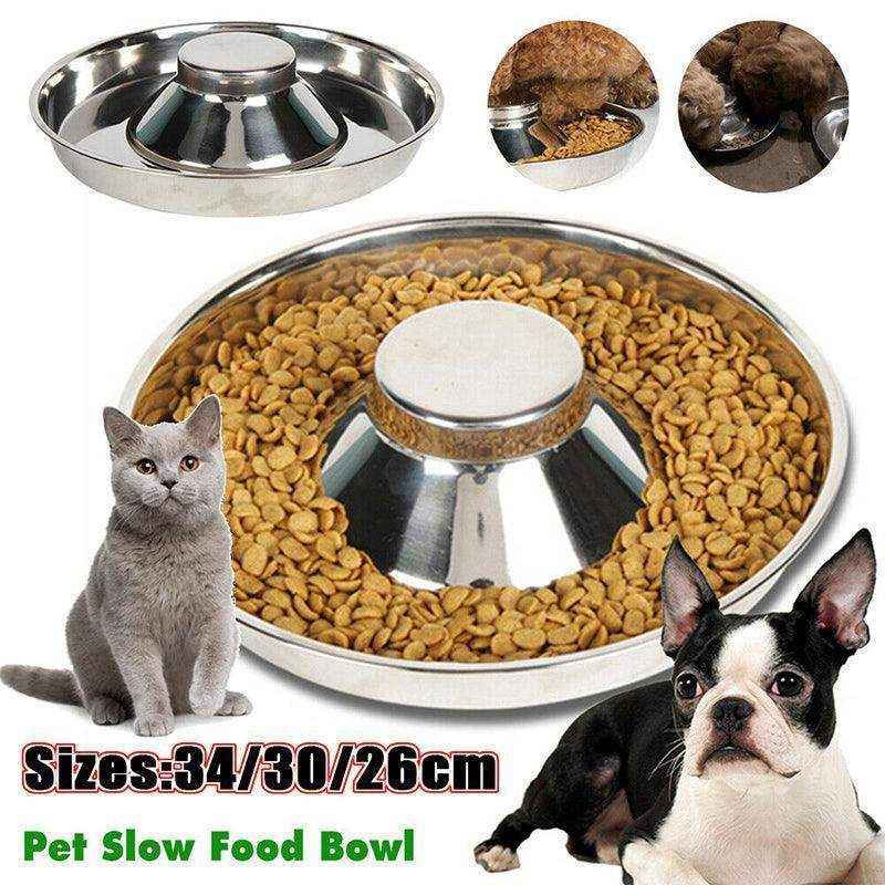 Feeder Bowl Stainless Steel Dog Bowls 26/30/34cm