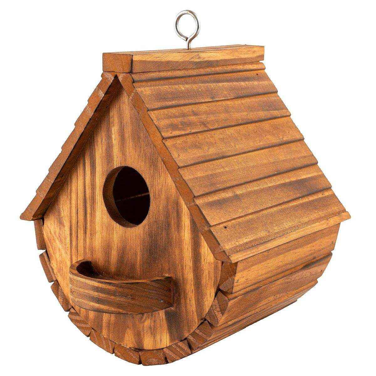 Hanging Wooden Birdhouse Outdoor Bird Shelter
