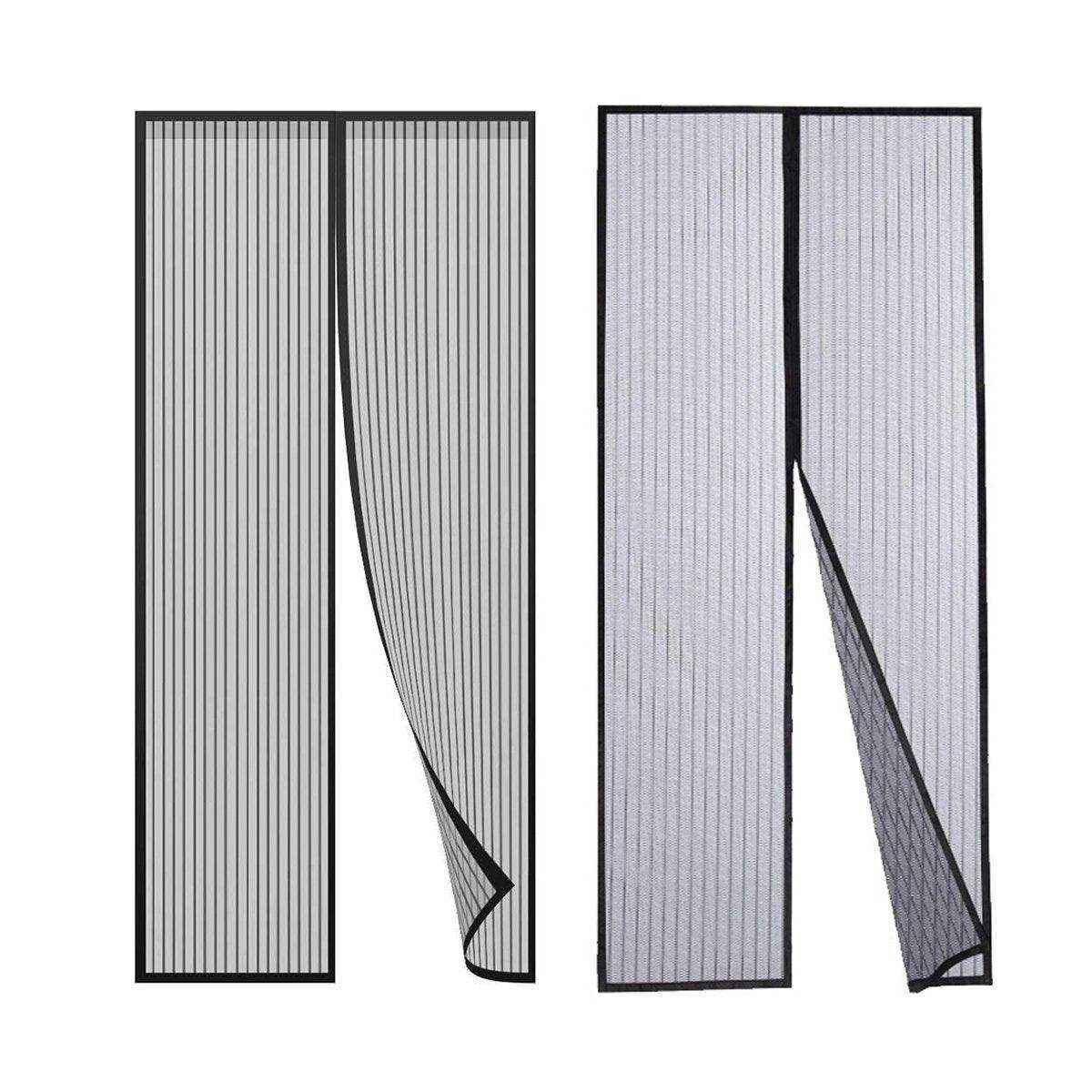 Striped Magnetic Screen Pet Door Curtain Anti Mosquito Mesh Door