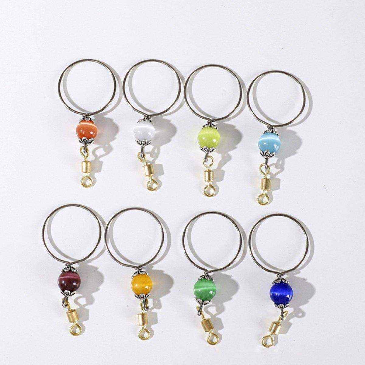 Adjustable Parrot Collar with Opal Necklace and Stainless Steel Chain