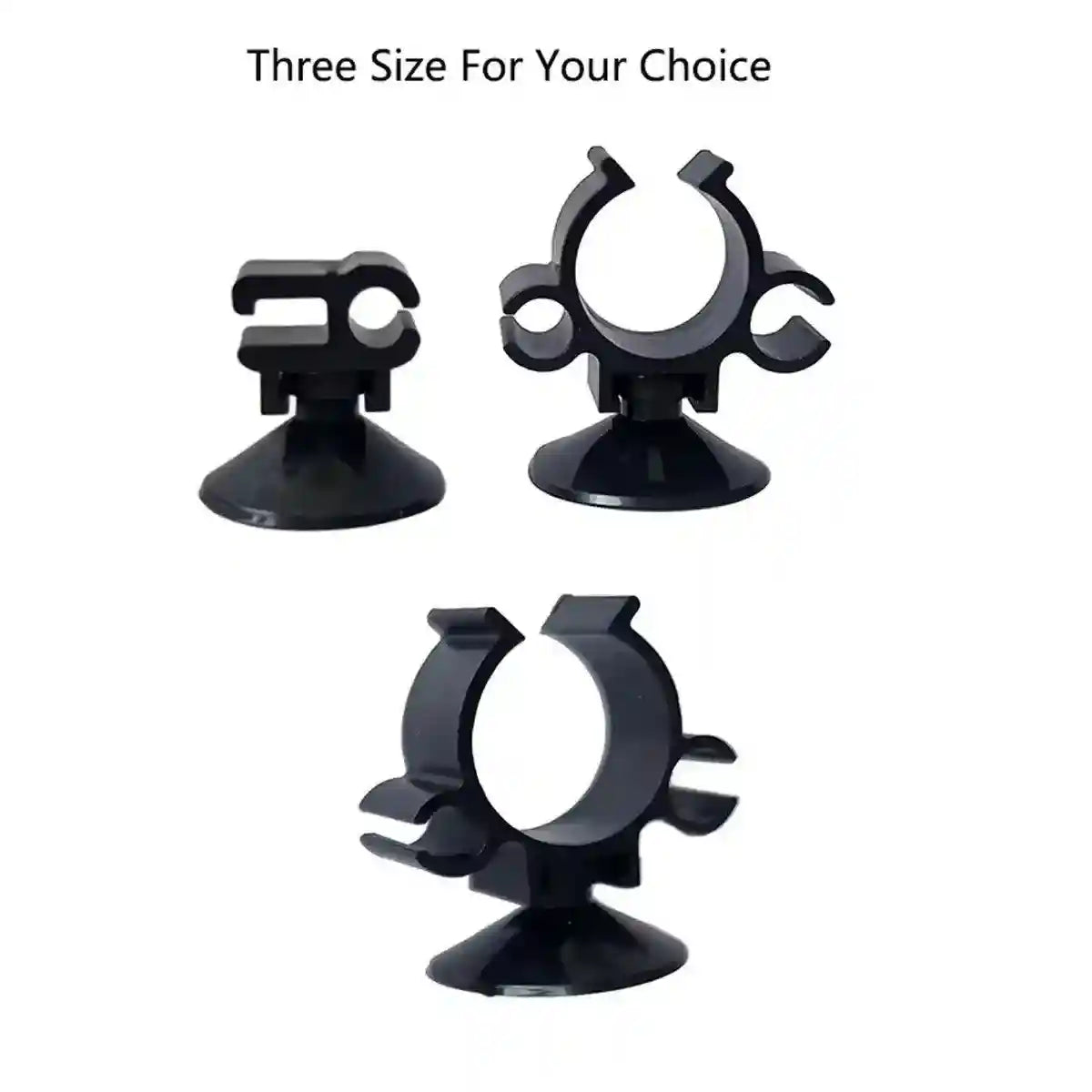 10X Black Heater Double Buckle Suction Cup Sucker Clip Holder Fish Tank Aquarium