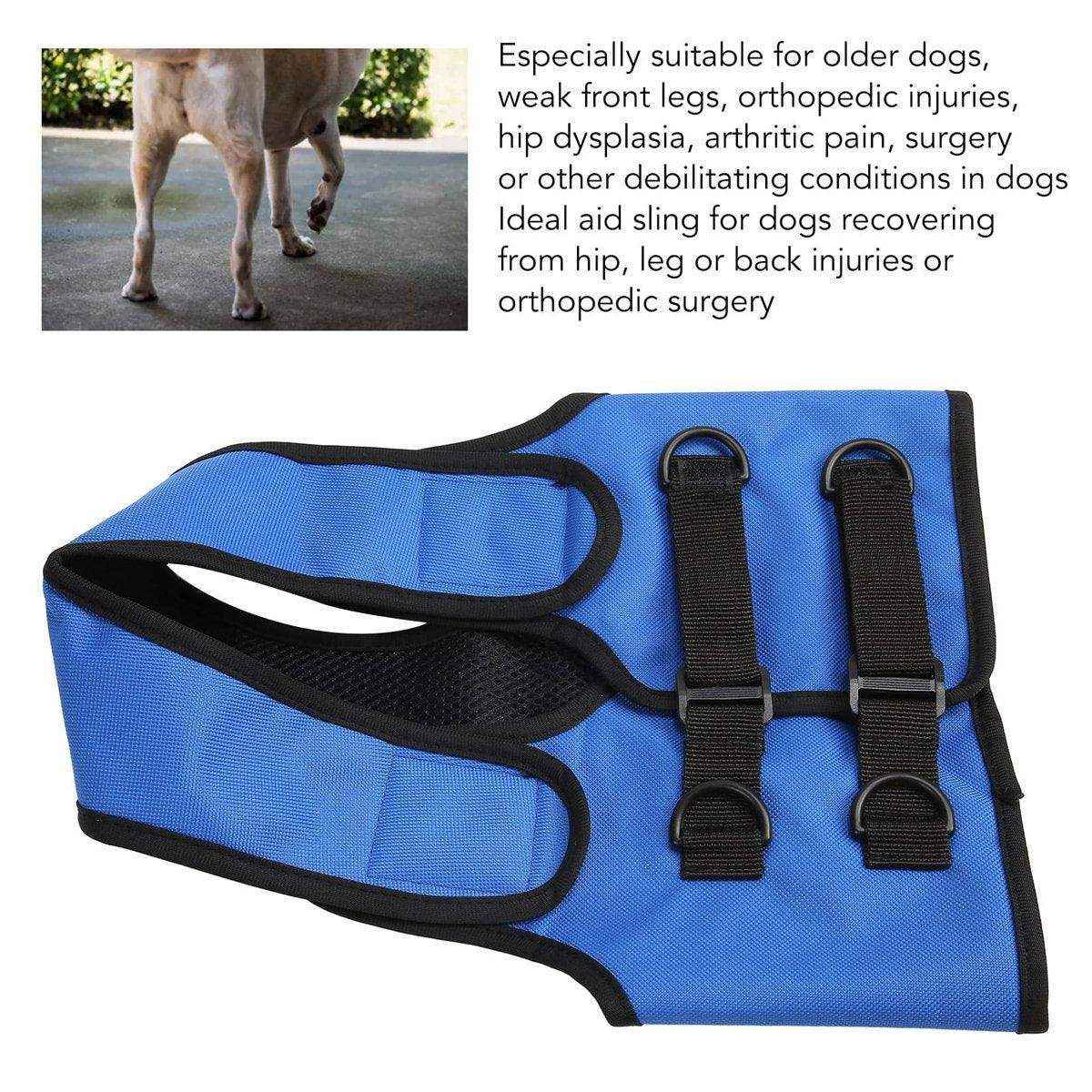 Adjustable Forelimb Support Dog Vest for Mobility and Recovery