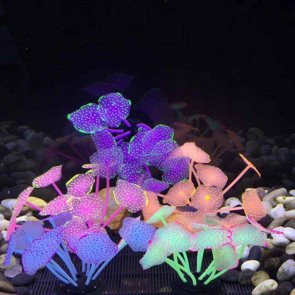 11 Leaf Silicone Artificial Fish Tank Aquarium Coral Plant Decoration Artificial Aquarium Plants