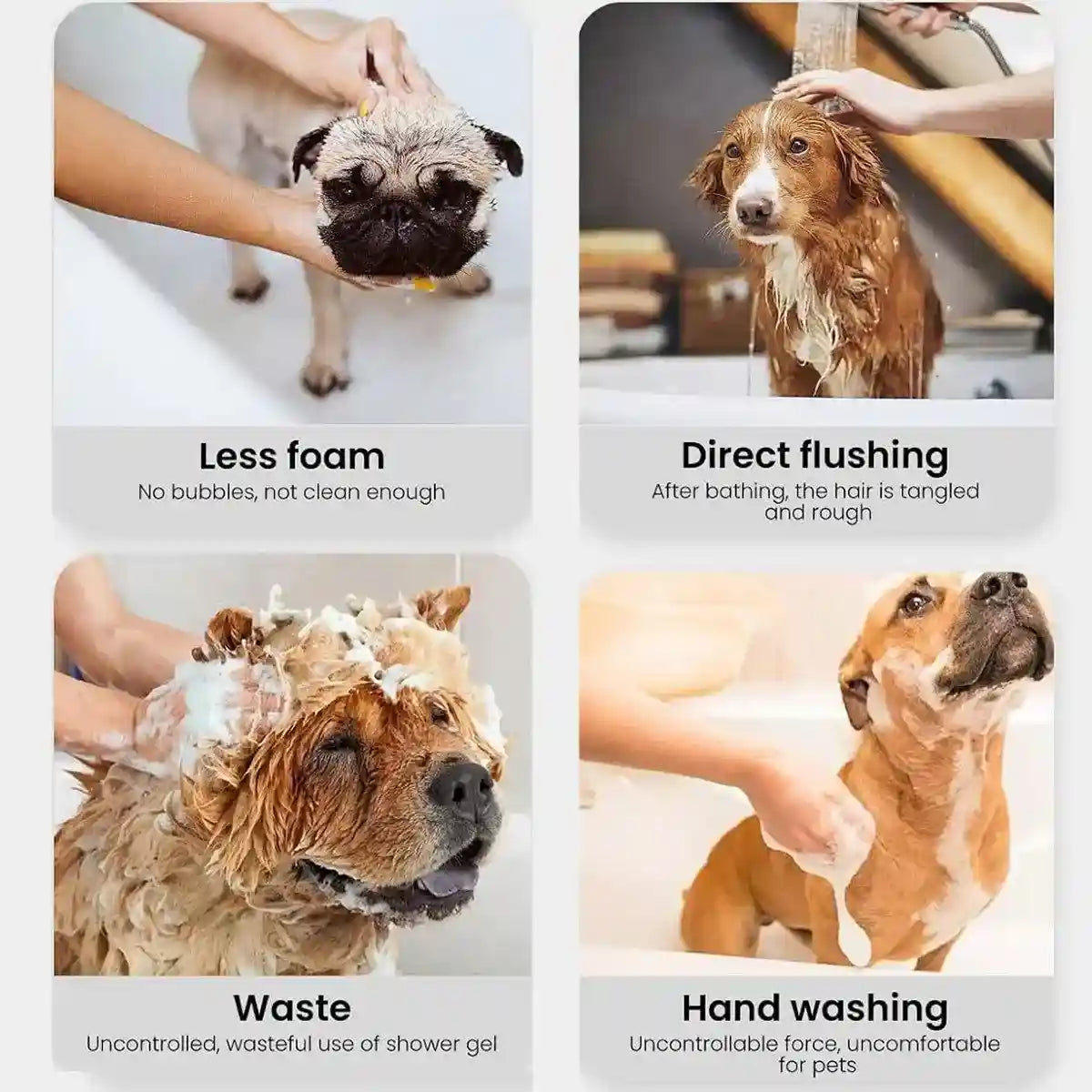 Multifunctional Silicone Pet Bath Brush For Dogs and Cats