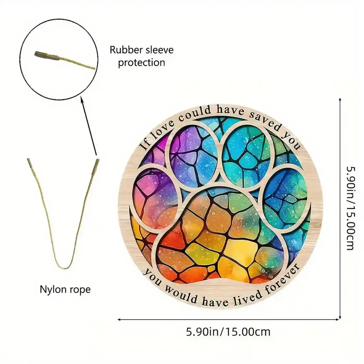 Pet Memorial Wind Chime for Indoor & Outdoor Tribute