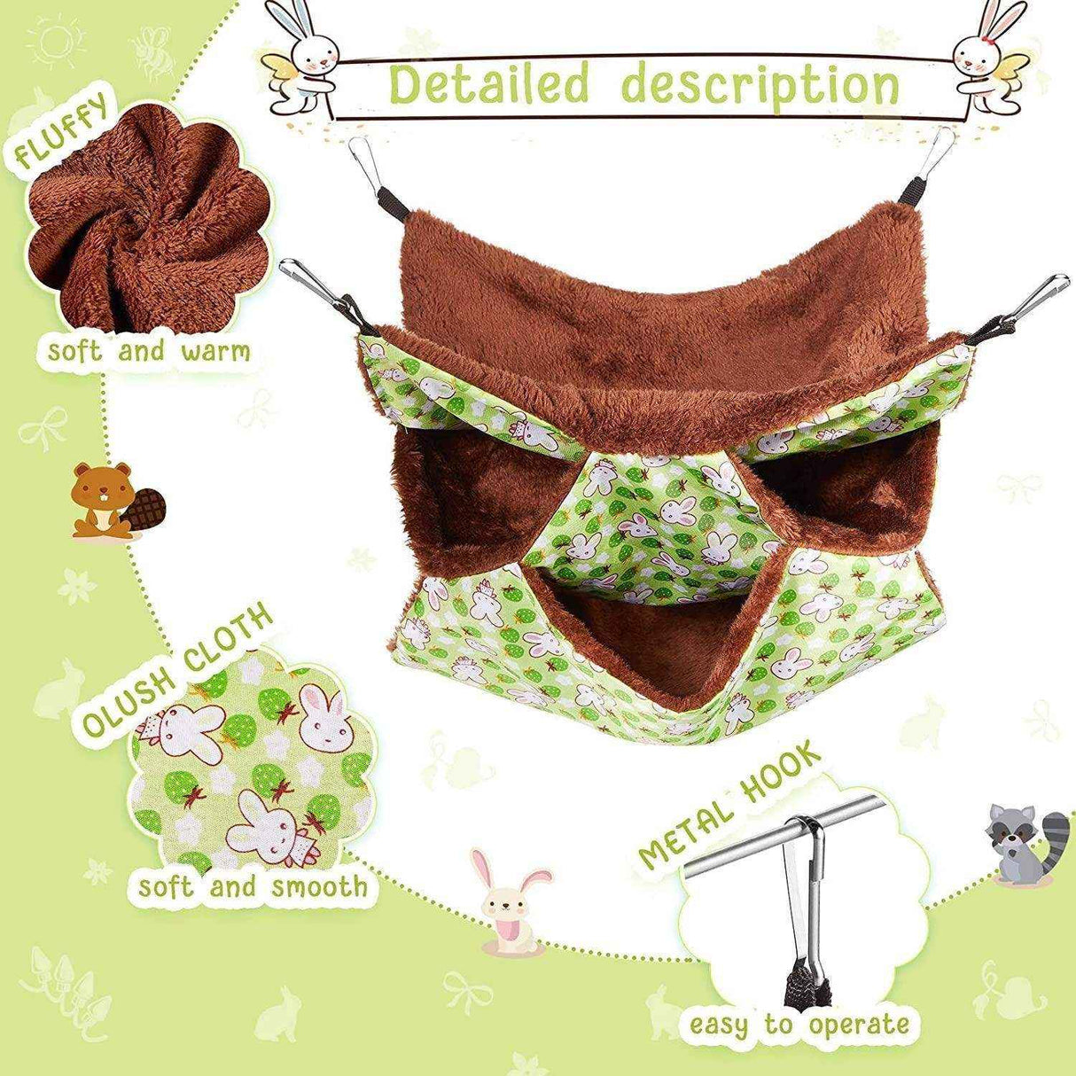 Comfortable Hanging Small Pet Bed Nest Ideal for Hamsters & Mice