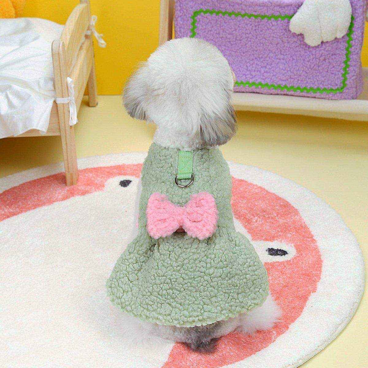 Pet Skirt Dog Cat Clothes with Bow Decoration