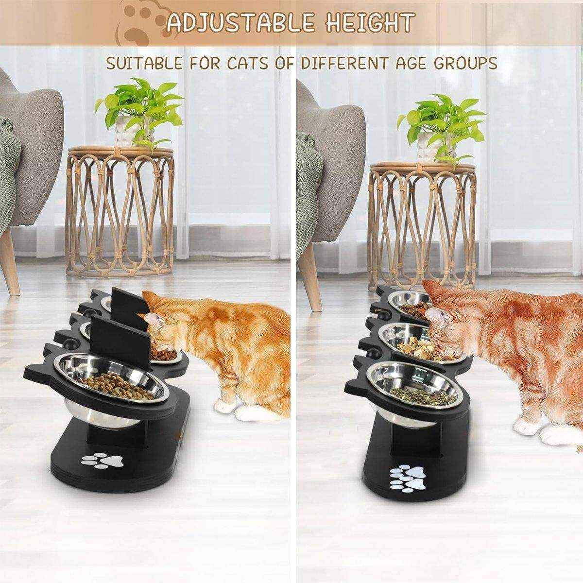 Non-Slip 3-in-1 Stainless Steel Pet Bowl For Dogs and Cats