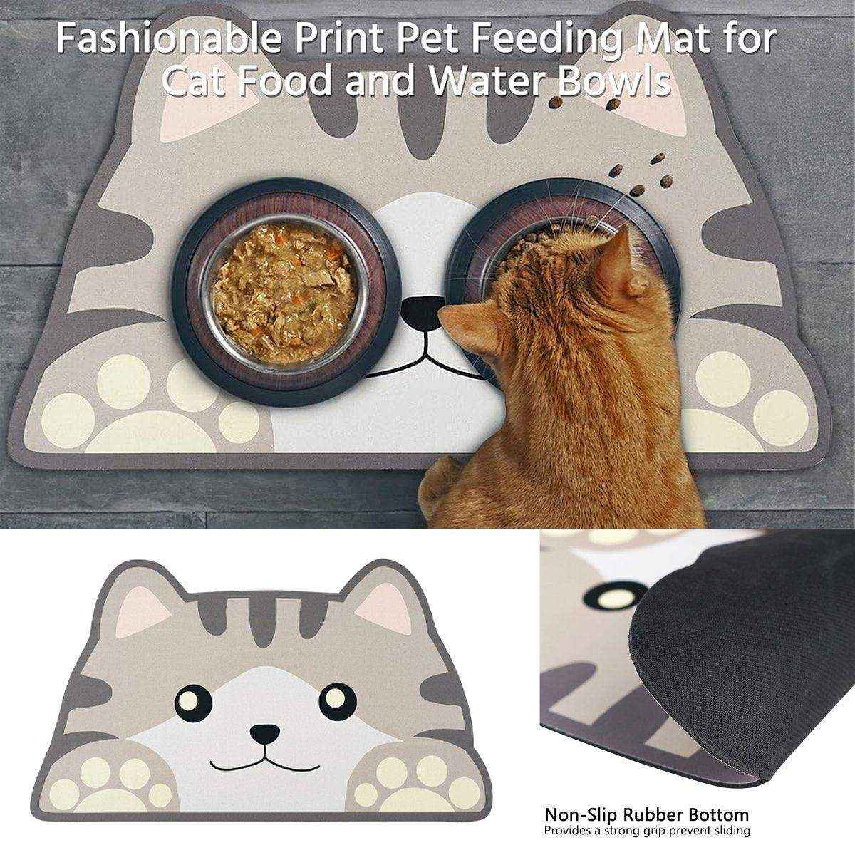 Pet Feeding Mat Non-Slip Waterproof Silicone Meal Mat for Pets