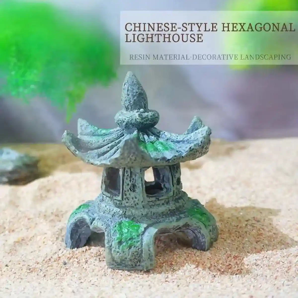 Antique Style Resin Lighthouse for Aquariums